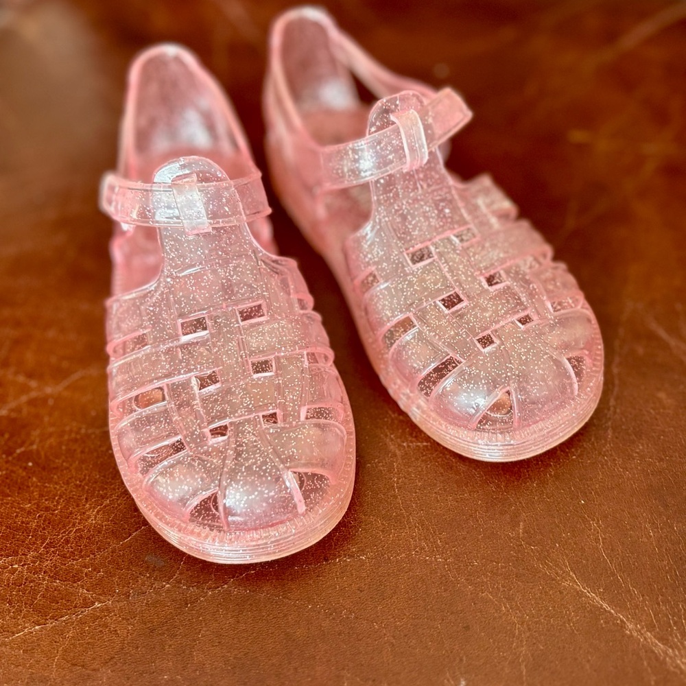 GAP Kids Pink Glitter Fisherman Jelly Sandals toddler girl size 10